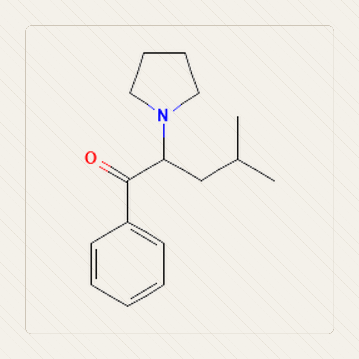 α-PHiP Alfa-PiHP, educational illustration of the molecular structure